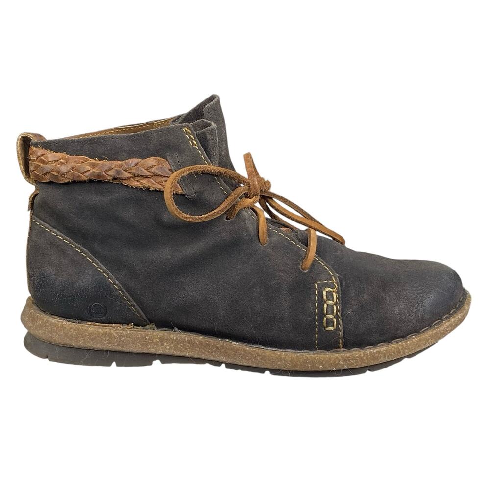 Born Women’s Temple Brown Distressed Leather Ankle Boot Size US 9.5